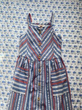Cat and Jack multicolored button-down dress, 2T